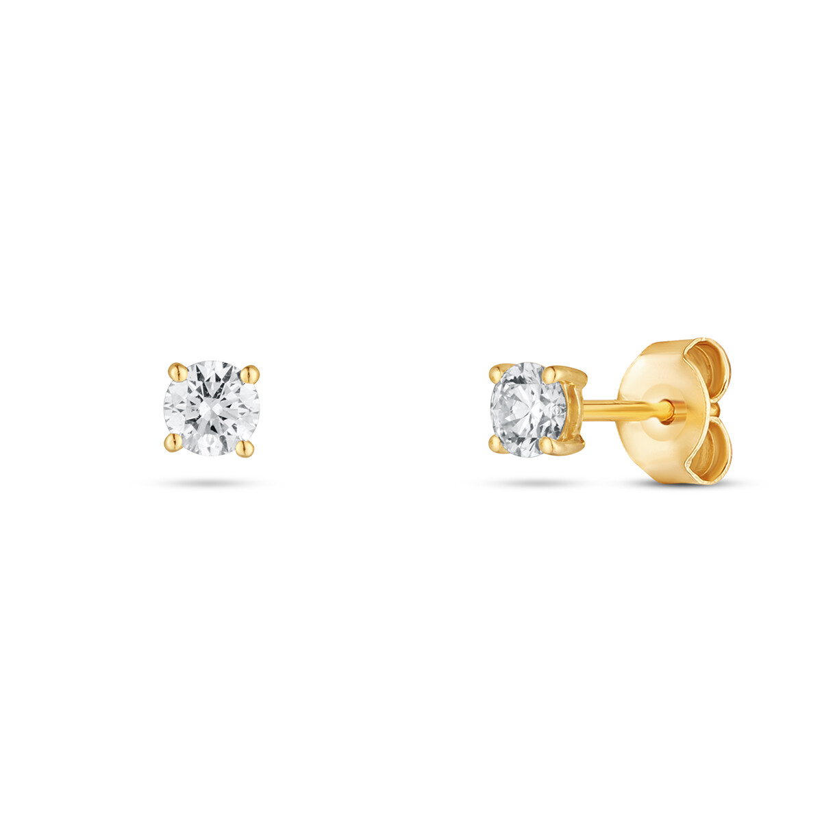 Náušnice s laboratorními diamanty 63L-166-4020PU 0.66g