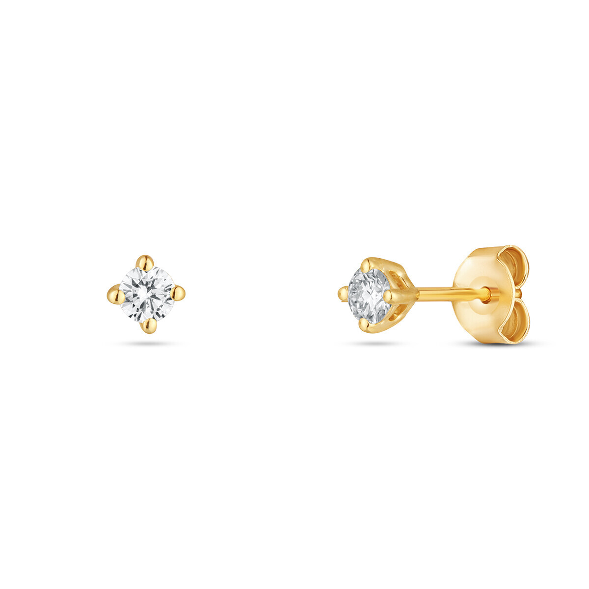 Náušnice s laboratorními diamanty 63L-166-4015PU 0.73g