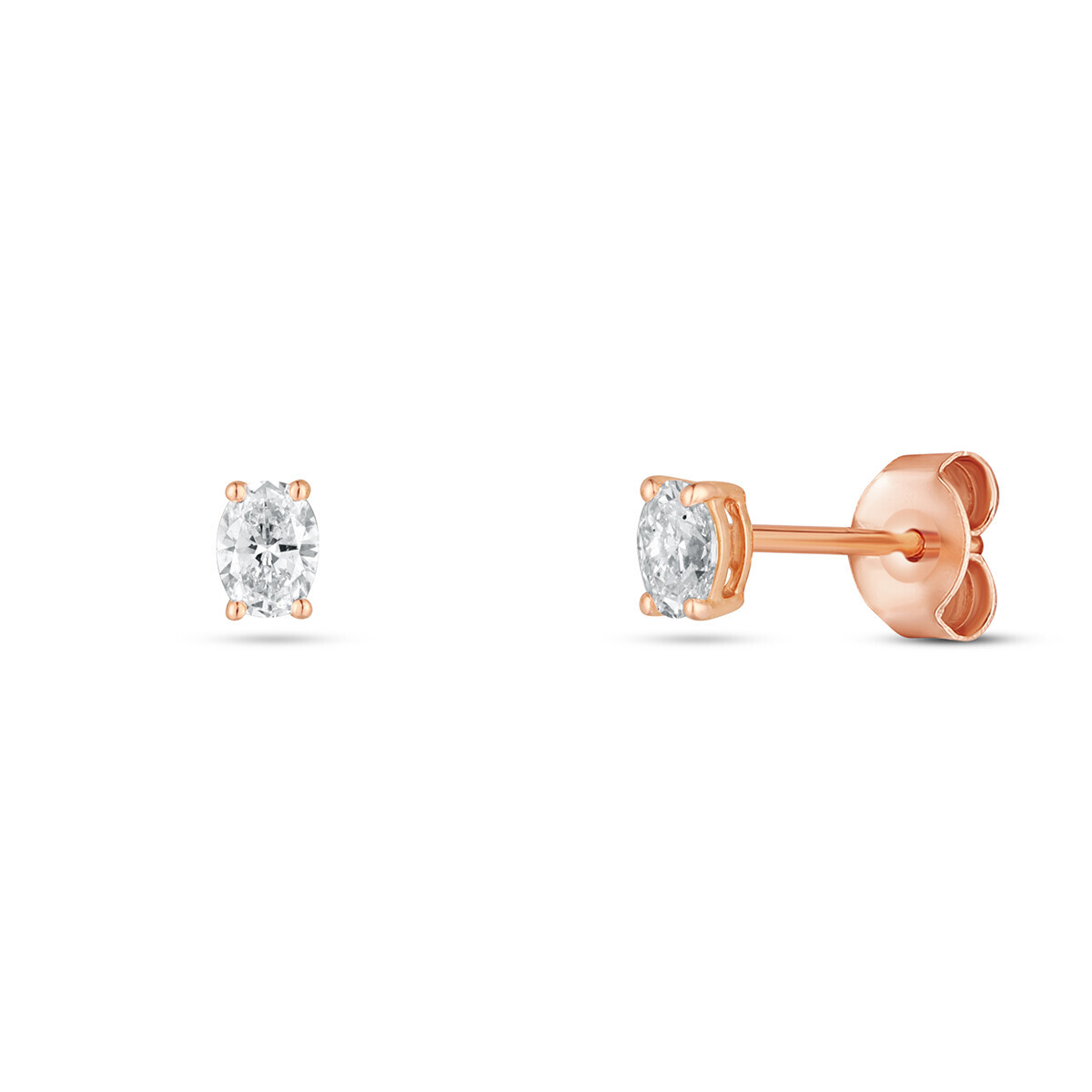 Náušnice s laboratorními diamanty 43L-166-2020PU 0.63g