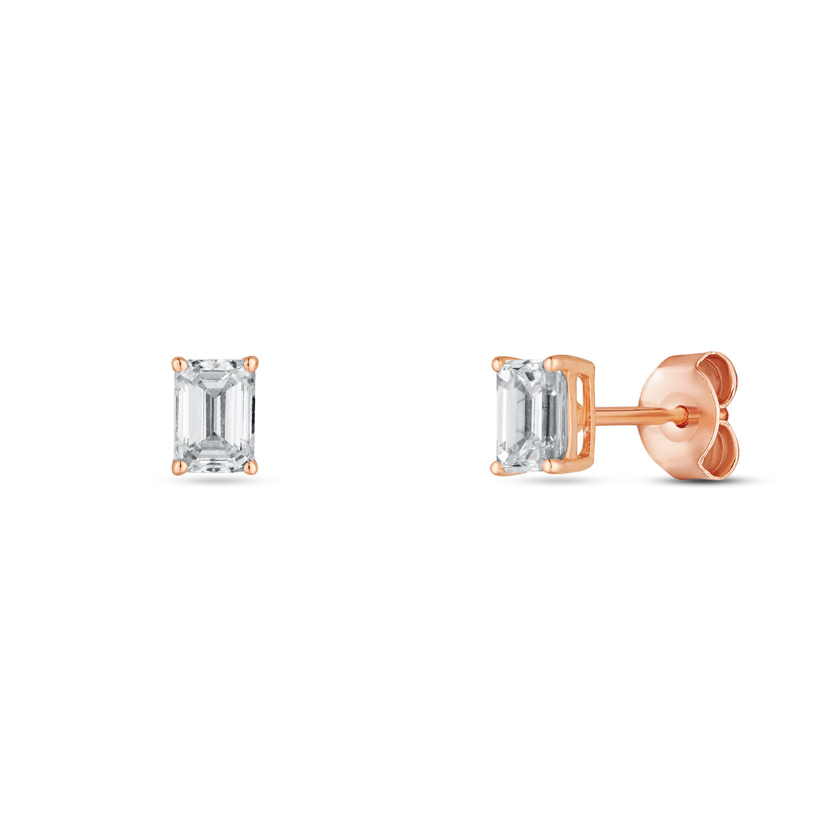 Náušnice s laboratorními diamanty 43L-166-1050PU 0.90g