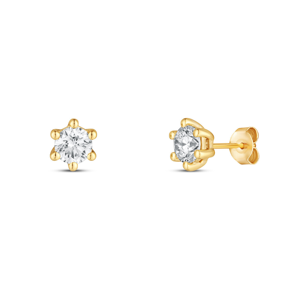 Náušnice s laboratorními diamanty 63L-166-6001PU 1.79g