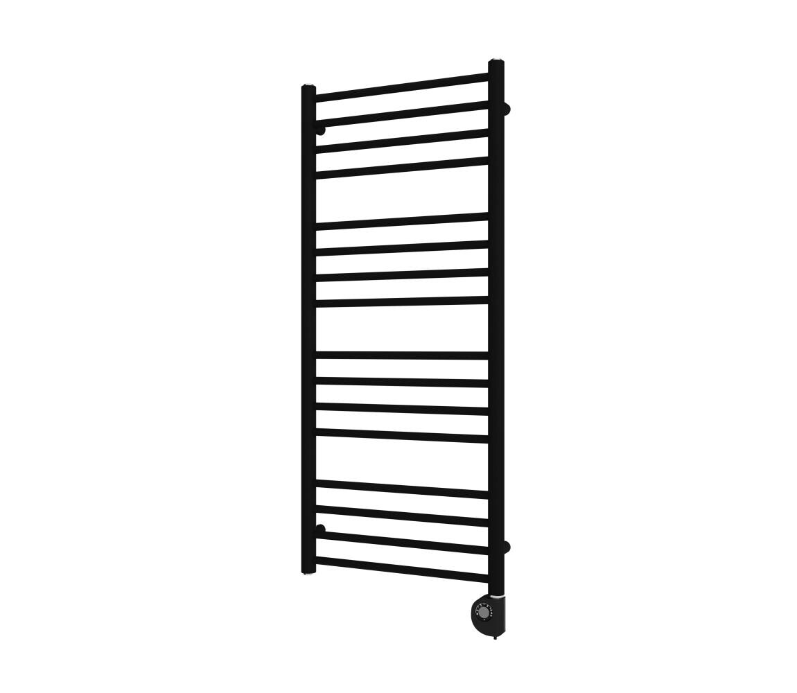 Vertaduro - Koupelnový radiátor s termostatem SIMONE 400W 114x50 cm černá DRON11400500MKF3-8408