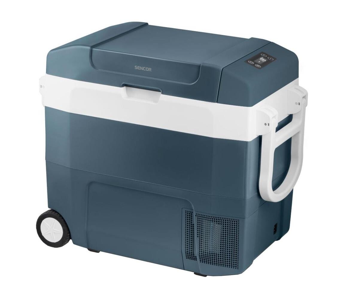 Sencor - Přenosná kompresorová autochladnička 55 l 70W/12V/230V modrá/bílá 61000044