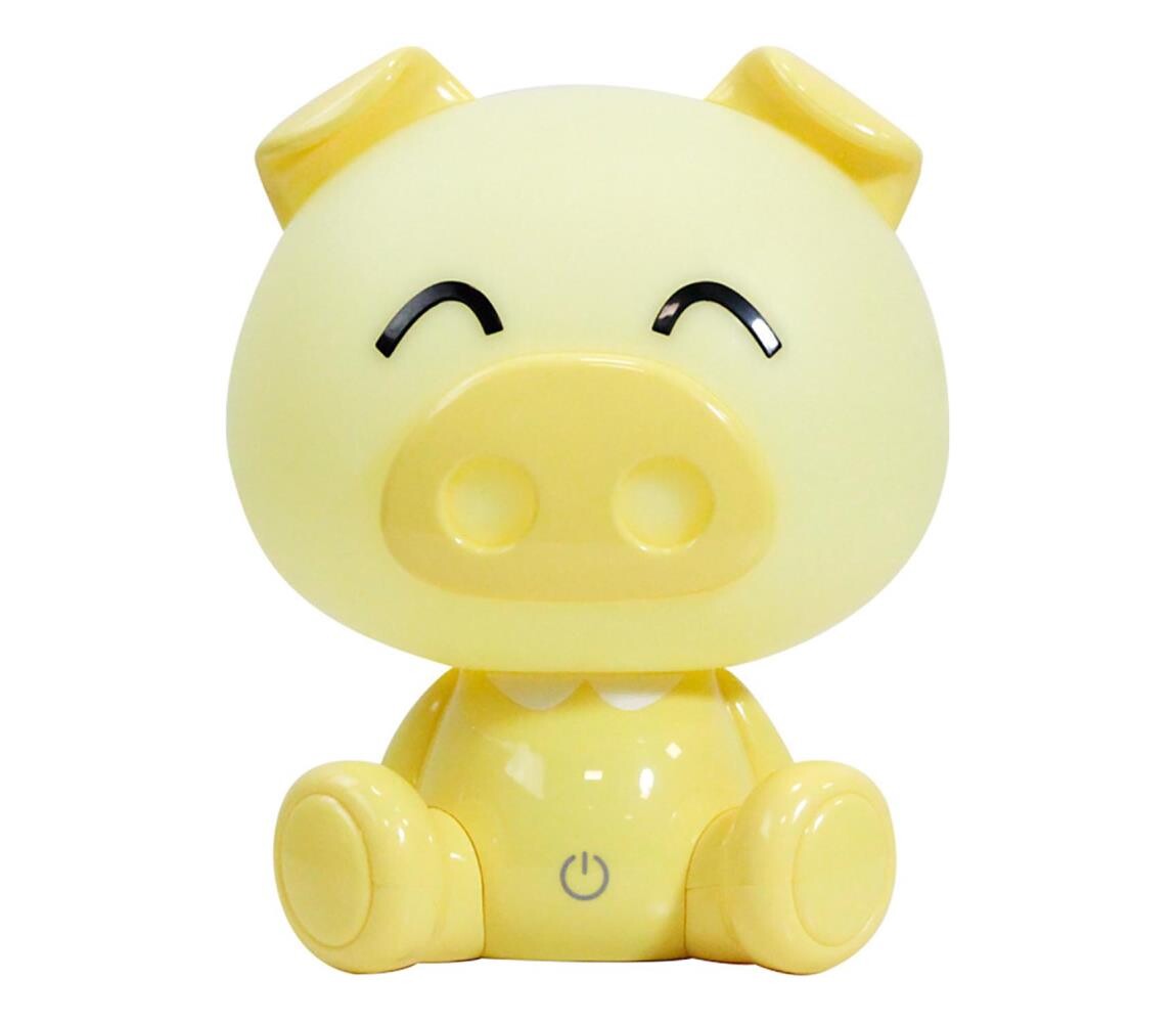 ONLI - LED Stm. dětská noční lampička PUPPIES LED/3W/230V 19 cm prasátko/žlutá 074/LG