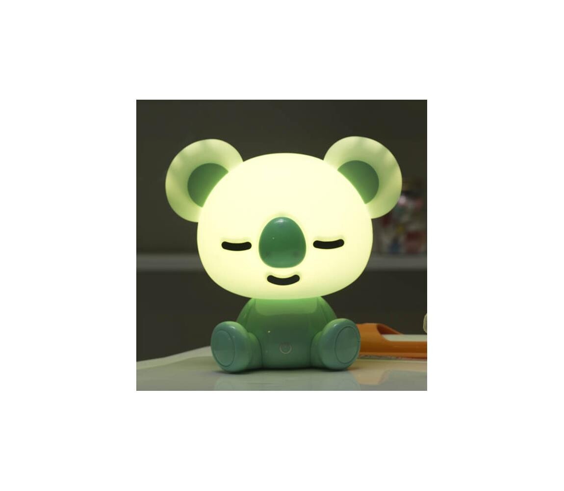 ONLI - LED Stm. dětská noční lampička PUPPIES LED/3W/230V 20 cm koala/zelená 072/LV