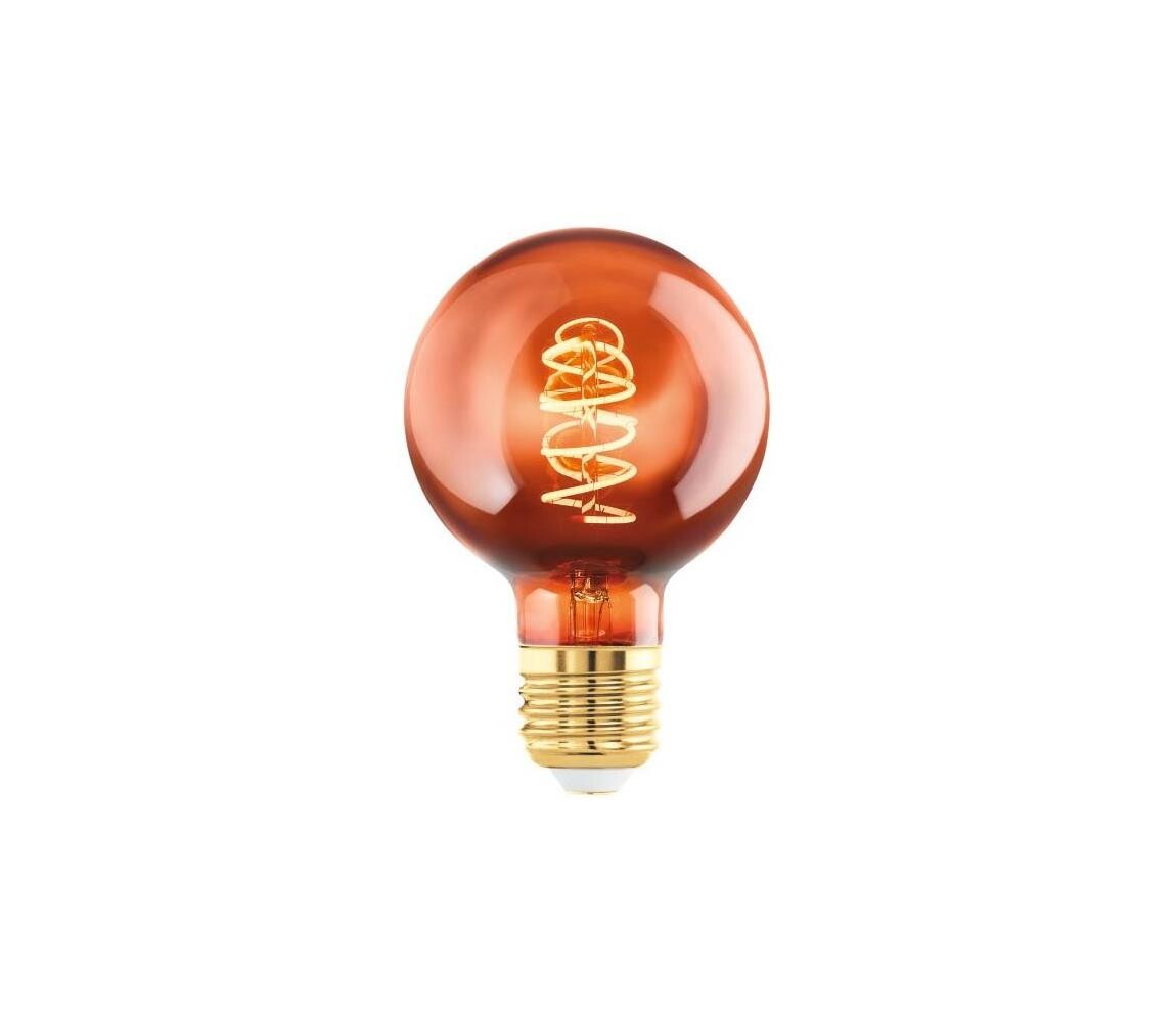 Eglo Stmívatelná filamentová LED žárovka , E27, G60, 4W, 30lm, 2000K, teplá bílá, měděná 110198