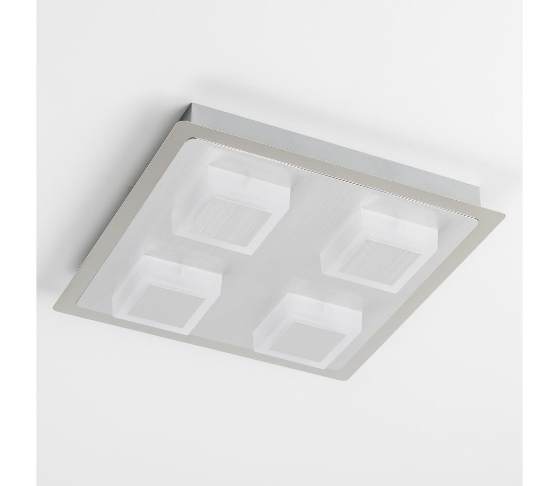 LED Stropní svítidlo 4xLED/5W/230V 3000K 28x28 cm matný chrom 9A21943