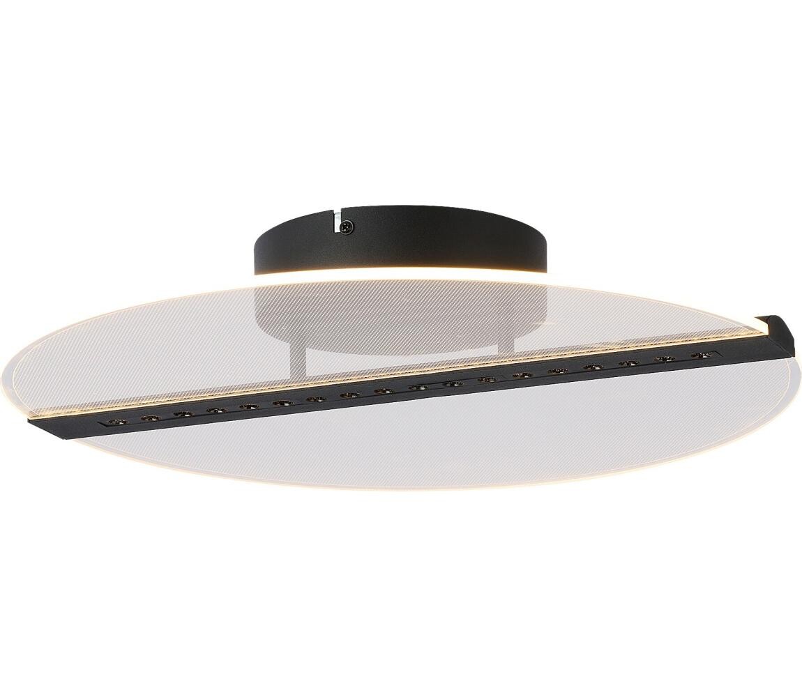 Rabalux 71483 - LED Stropní sv NORAEL LED/20W/230V 3000 pr. 41 cm černá/čirá 71483