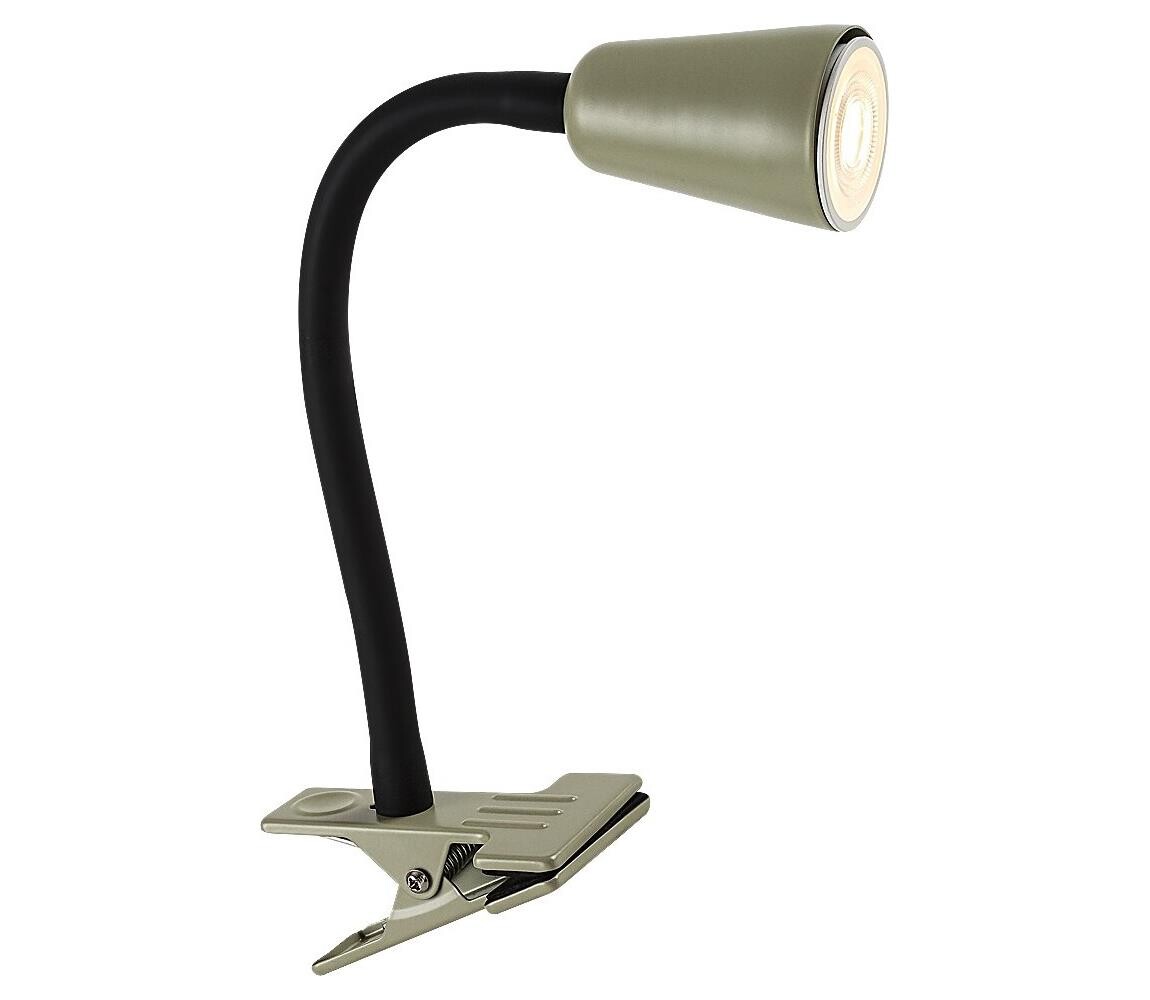 Rabalux 74092 - Stolní lampa s klipem ALDO 1xGU10/7W/230V khaki 74092