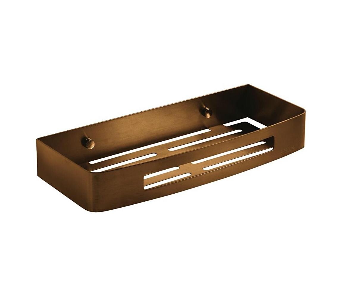 Gedy - Nástěnná police do sprchy SMART 30x12,8 cm bronzová 241782