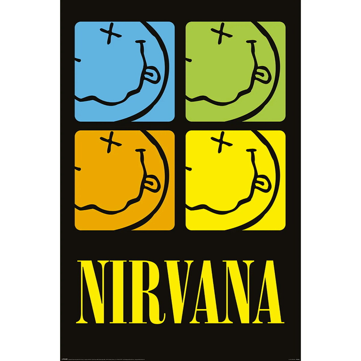 plakát NIRVANA - Happy Face SQUARES