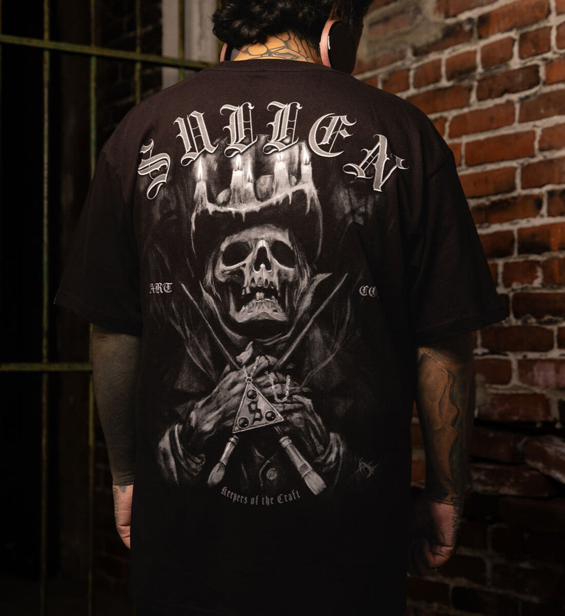 tričko hardcore pánské - KEEPERS BADGE - SULLEN - SCM8194_BK M