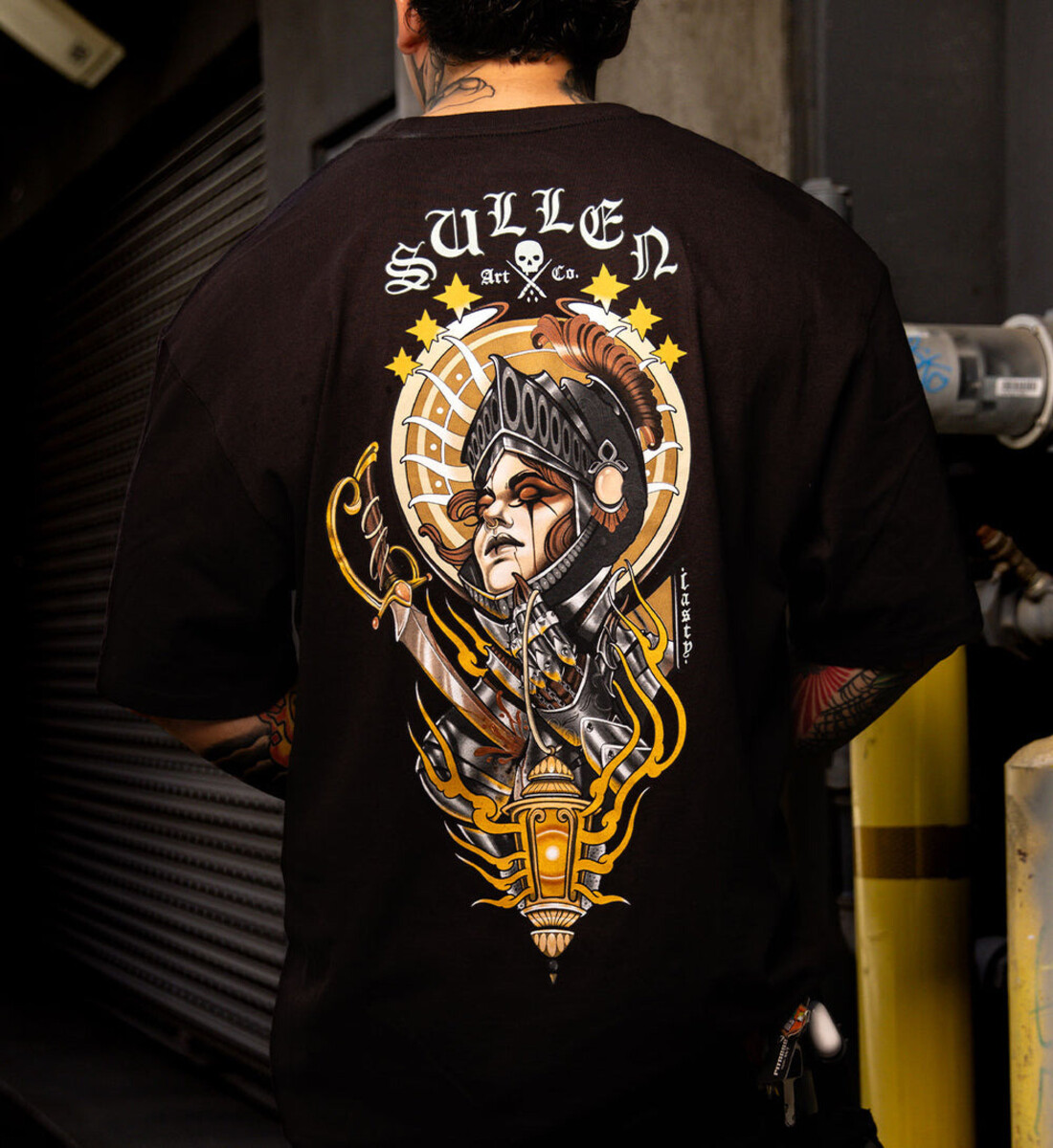 tričko hardcore pánské - LASTLY TATOOER - SULLEN - SCM7813_BK M