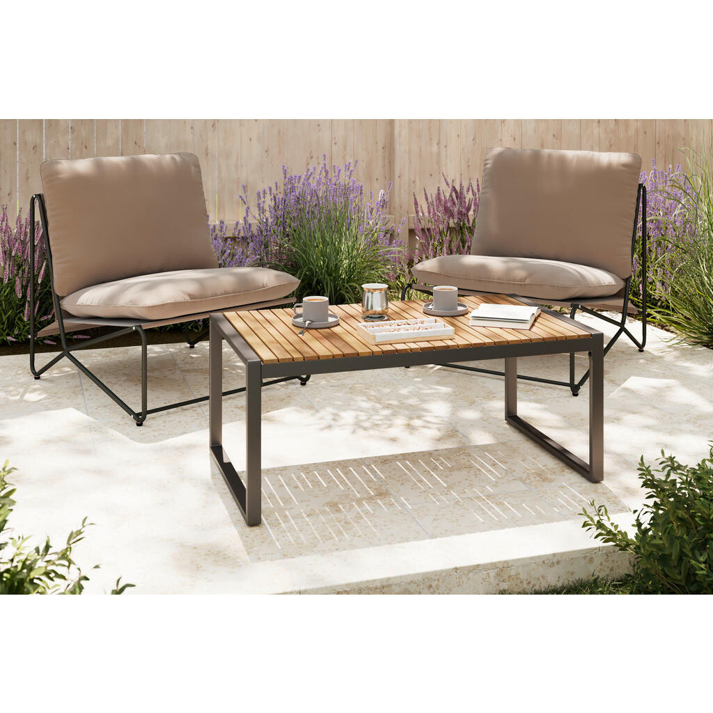 Ambia Garden ZAHRADNÍ STOLEK, dřevo, kov, 110/45/62 cm