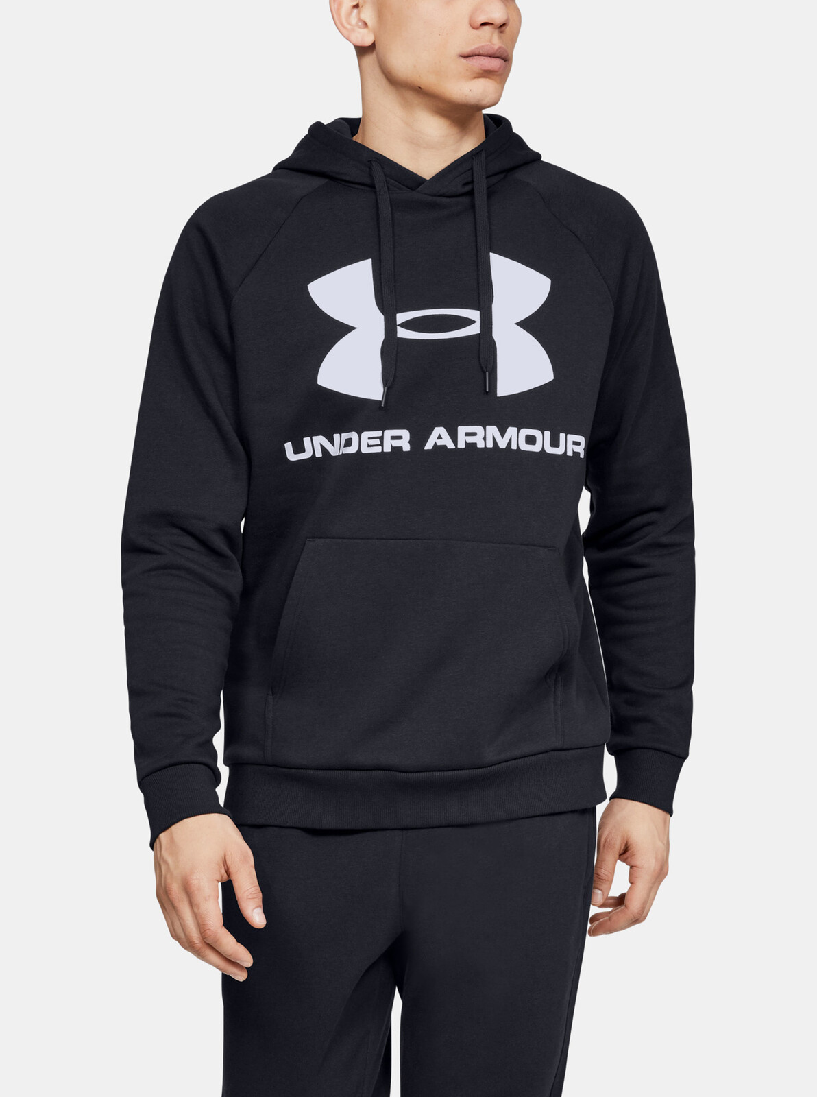 Mikina Under Armour Rival Fleece Sportstyle Logo Hoodie-Blk
