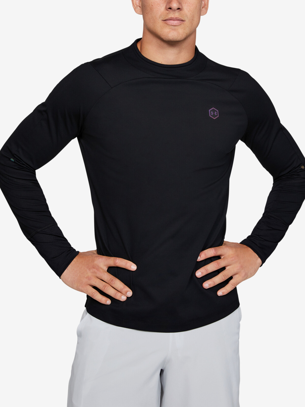 Under Armour Tričko Cg Rush Mock-Blk - Pánské