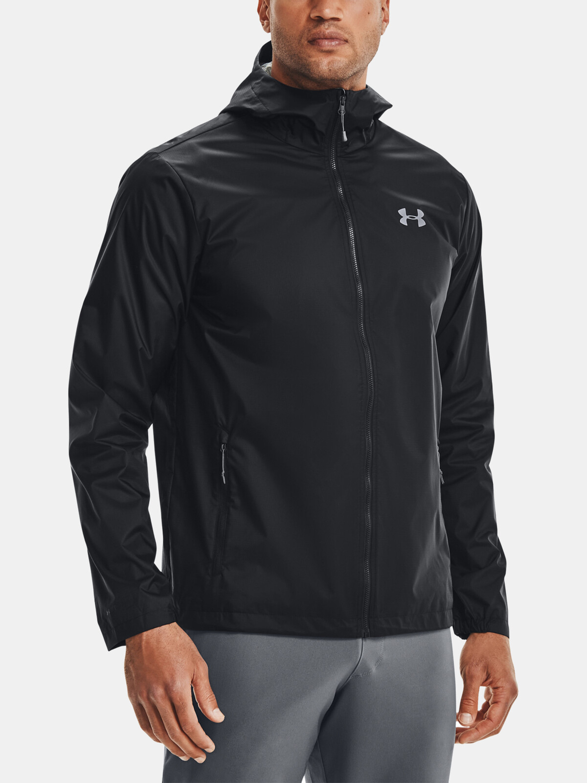 Under Armour Bunda Forefront Rain Jacket-Blk - Pánské