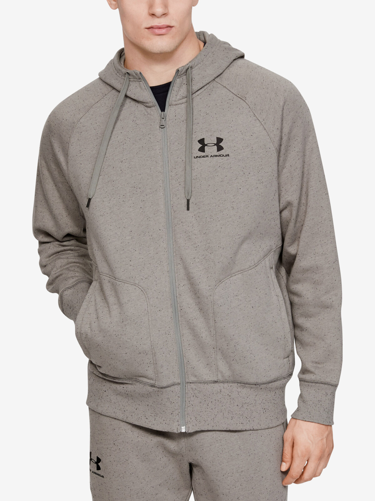 Under Armour Mikina Speckled Fleece Fz Hoodie