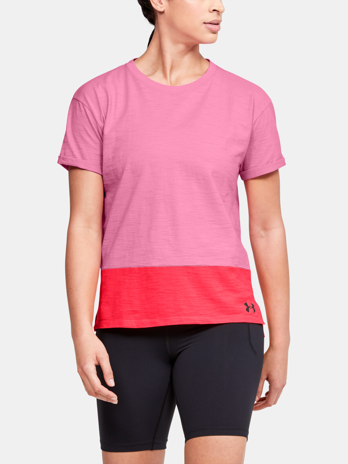 Under Armour Tričko Charged Cotton SS-PNK - Dámské