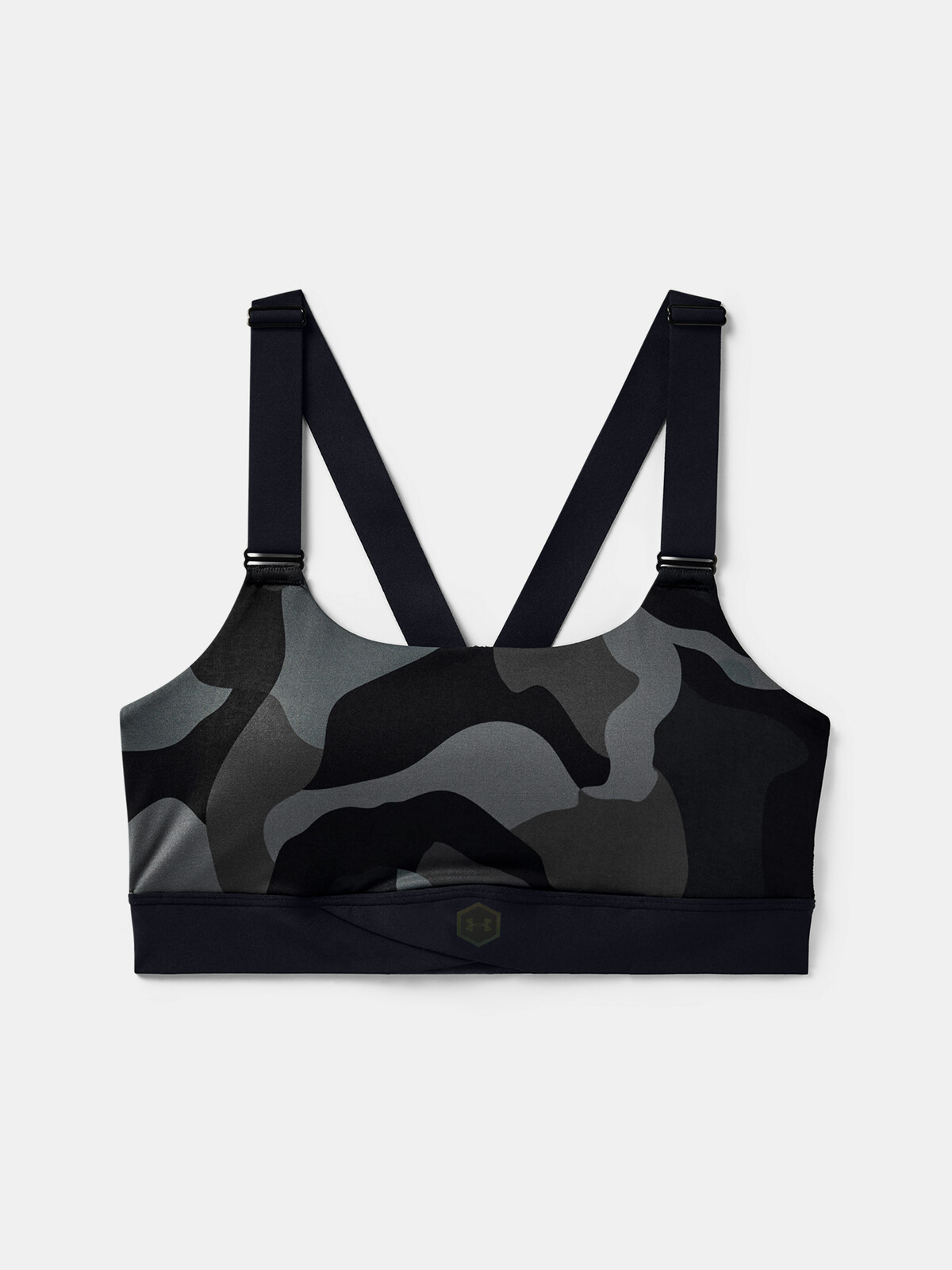 Under Armour Podprsenka UA Rush Mid Camo Bra-BLK - Dámské