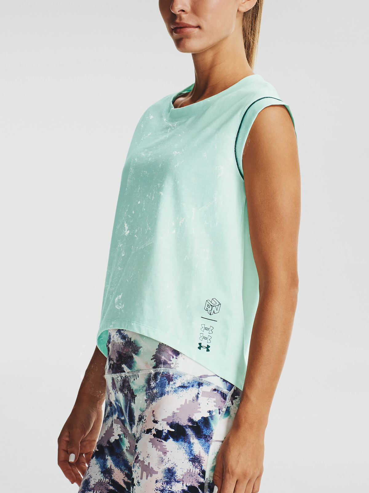 Under Armour Mikina UA Run Anywhere SS-BLU - Dámské