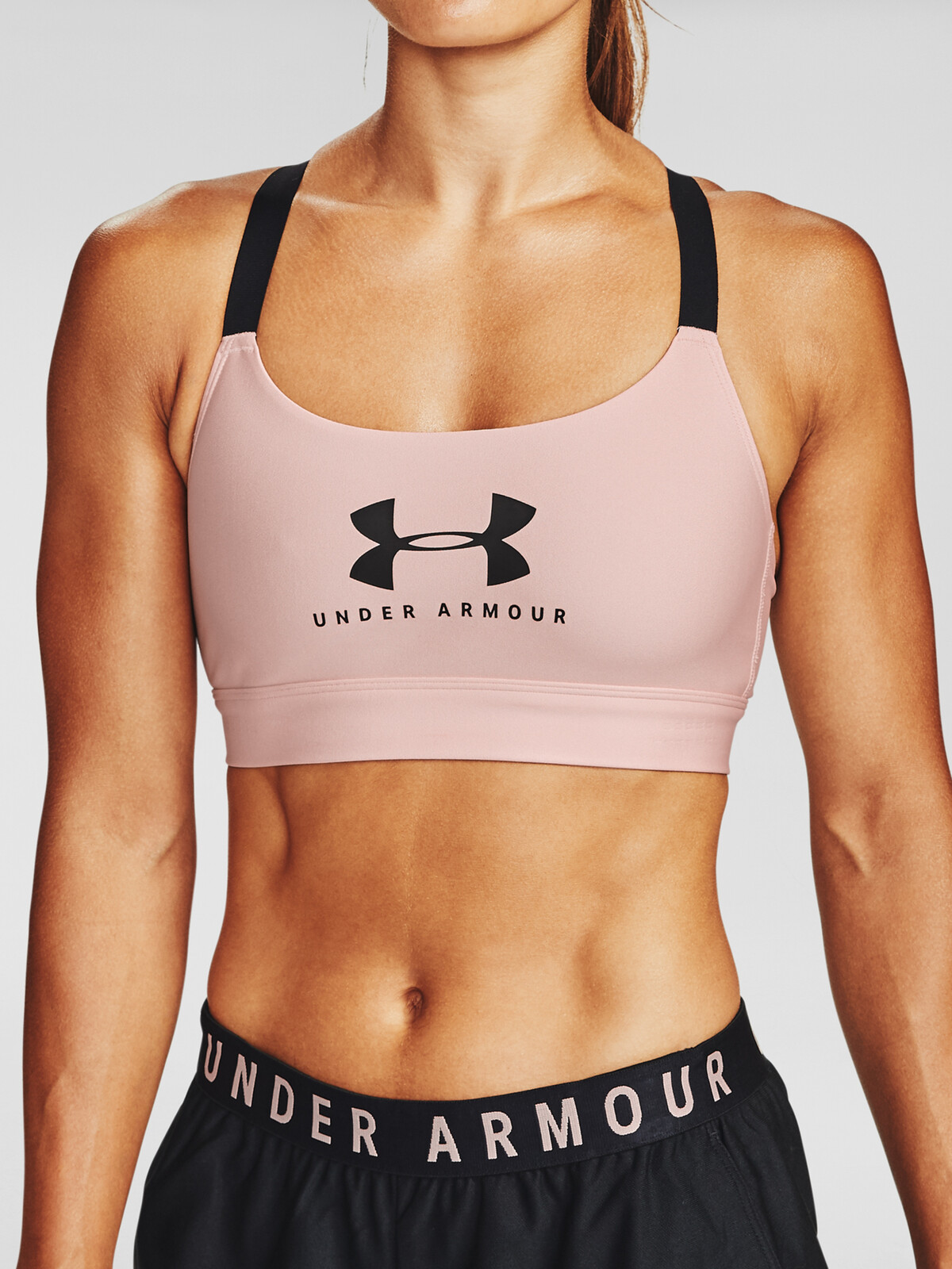 Podprsenka Under Armour Armour Mid Sportstyle Graphic Bra-BRN