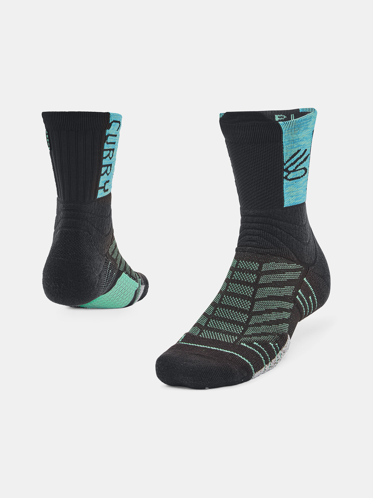 Under Armour Ponožky Curry Playmaker Mid-Crew-BLK - unisex