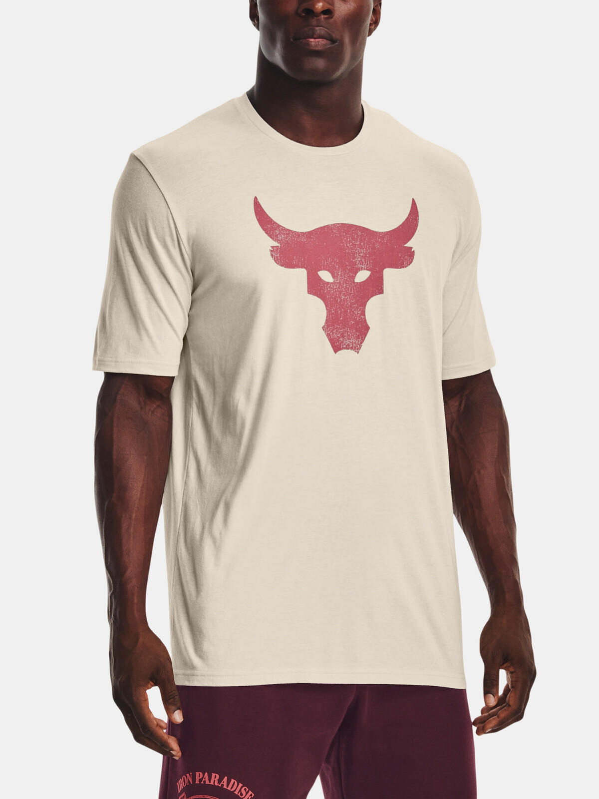 Pánské triko Under Armour UA PJT ROCK BRAHMA BULL SS-WHT
