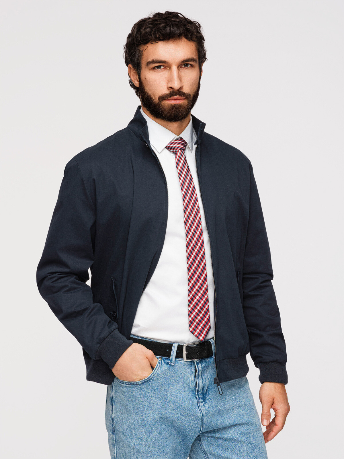 Pánská bunda Ombre Harrington - námořnická modrá