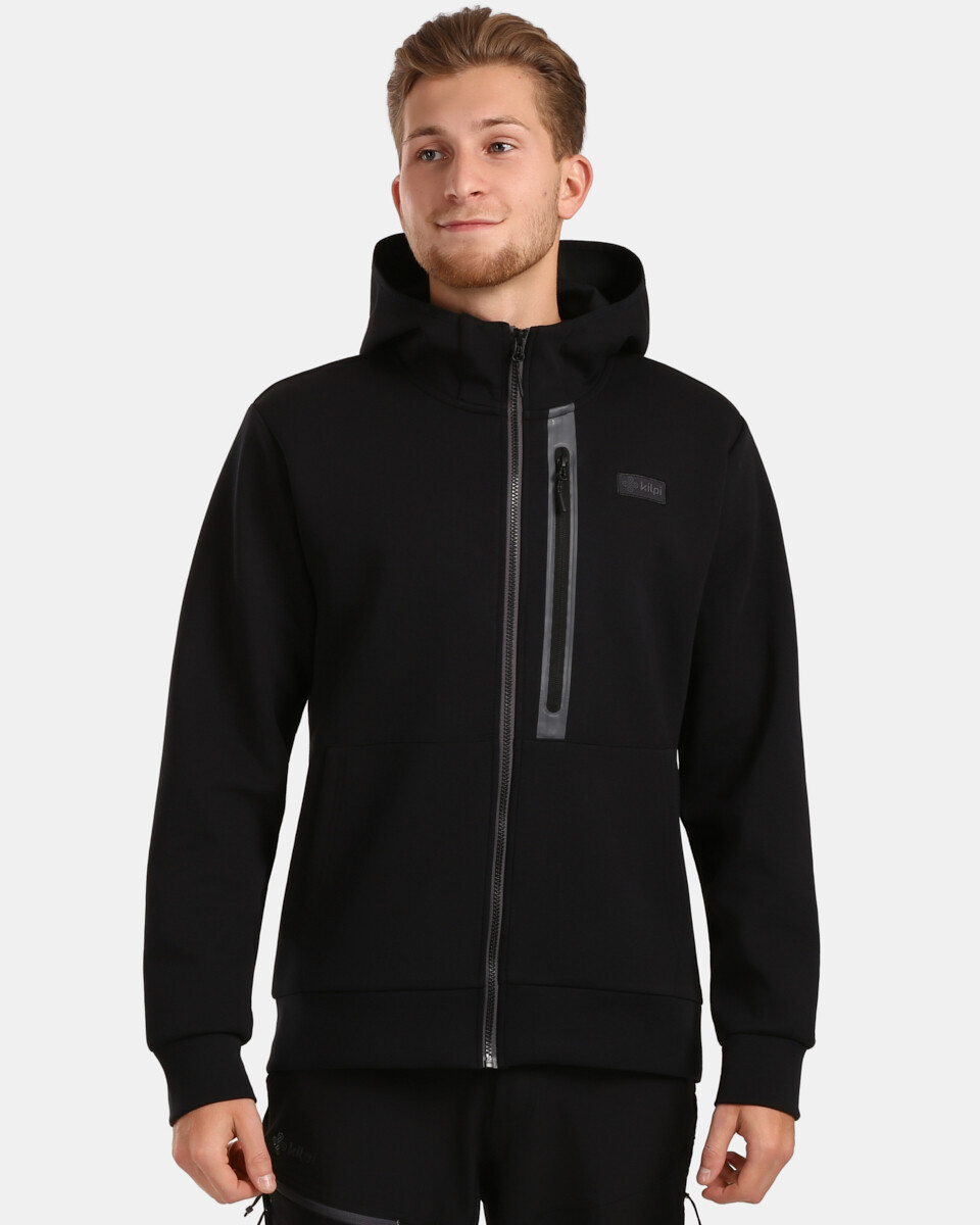 Bavlněná mikina s kapucí pro aktivní styl kilpi okampos-m černá m