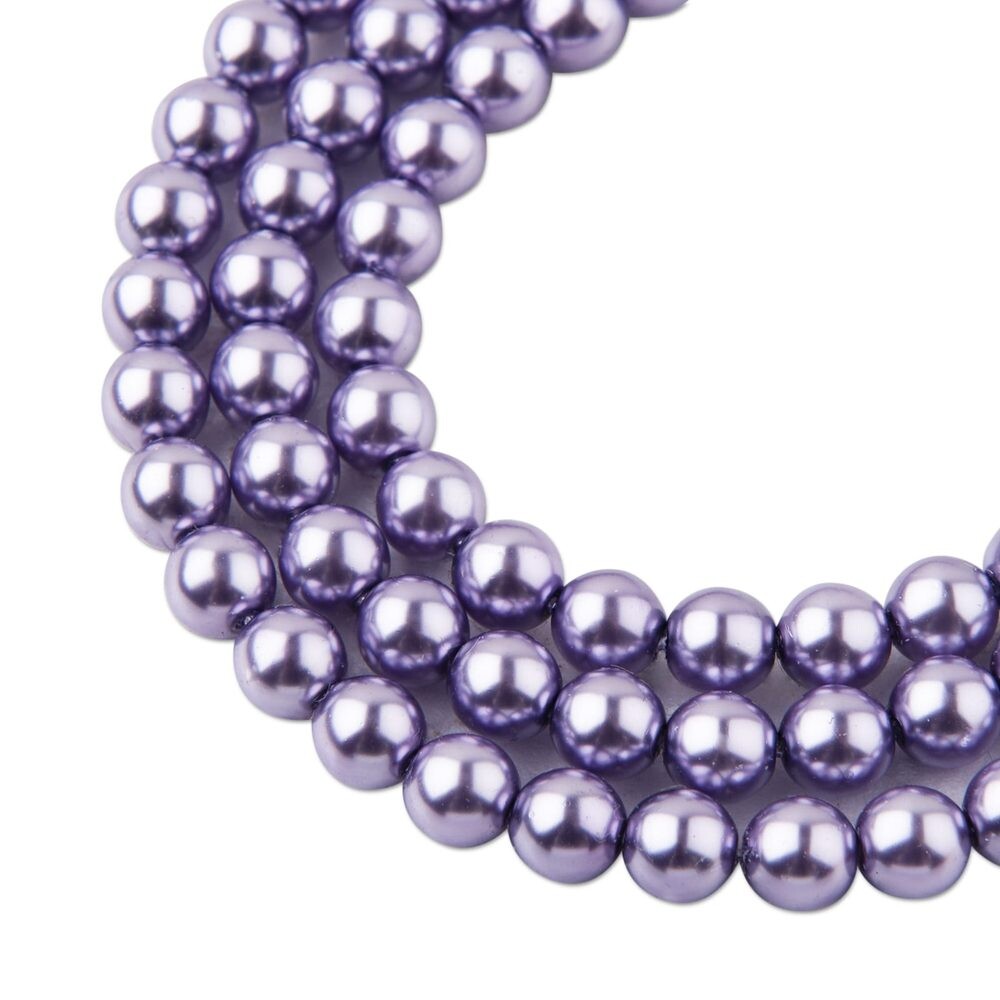 Manumi české voskové perle 6 mm fialové - 30 ks
