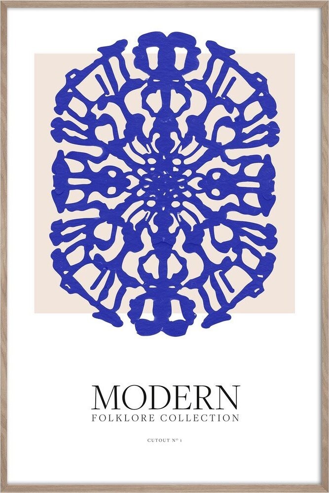 Tištěný obraz s rámem 60x90 cm Blue Folklore – Styler
