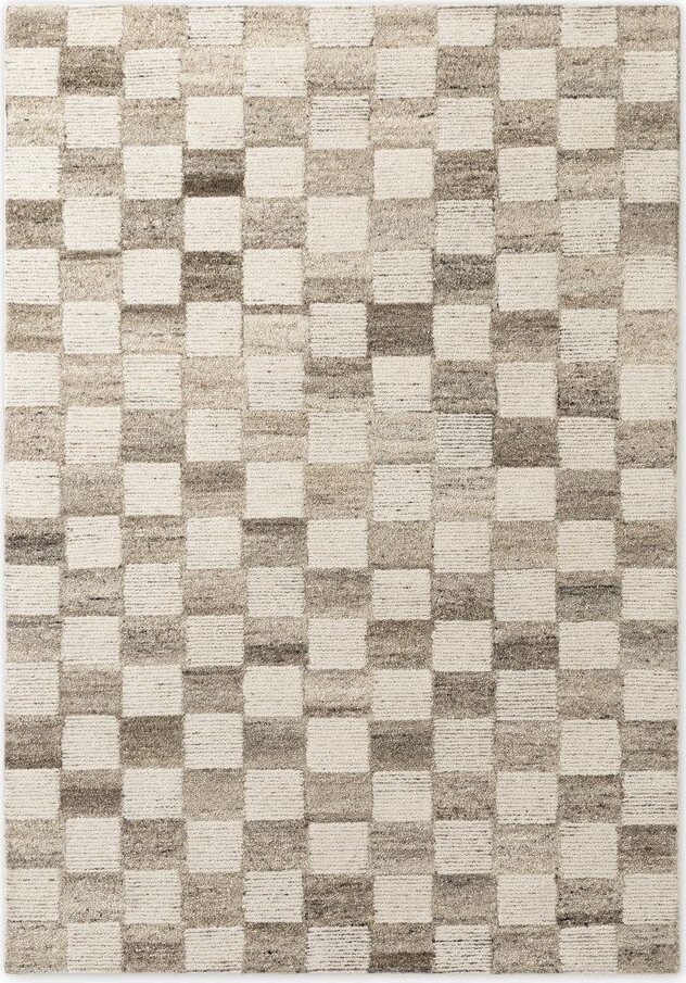 Krémový ručně tkaný vlněný koberec 80x150 cm Boho 1.0 Quadra – Vikosa