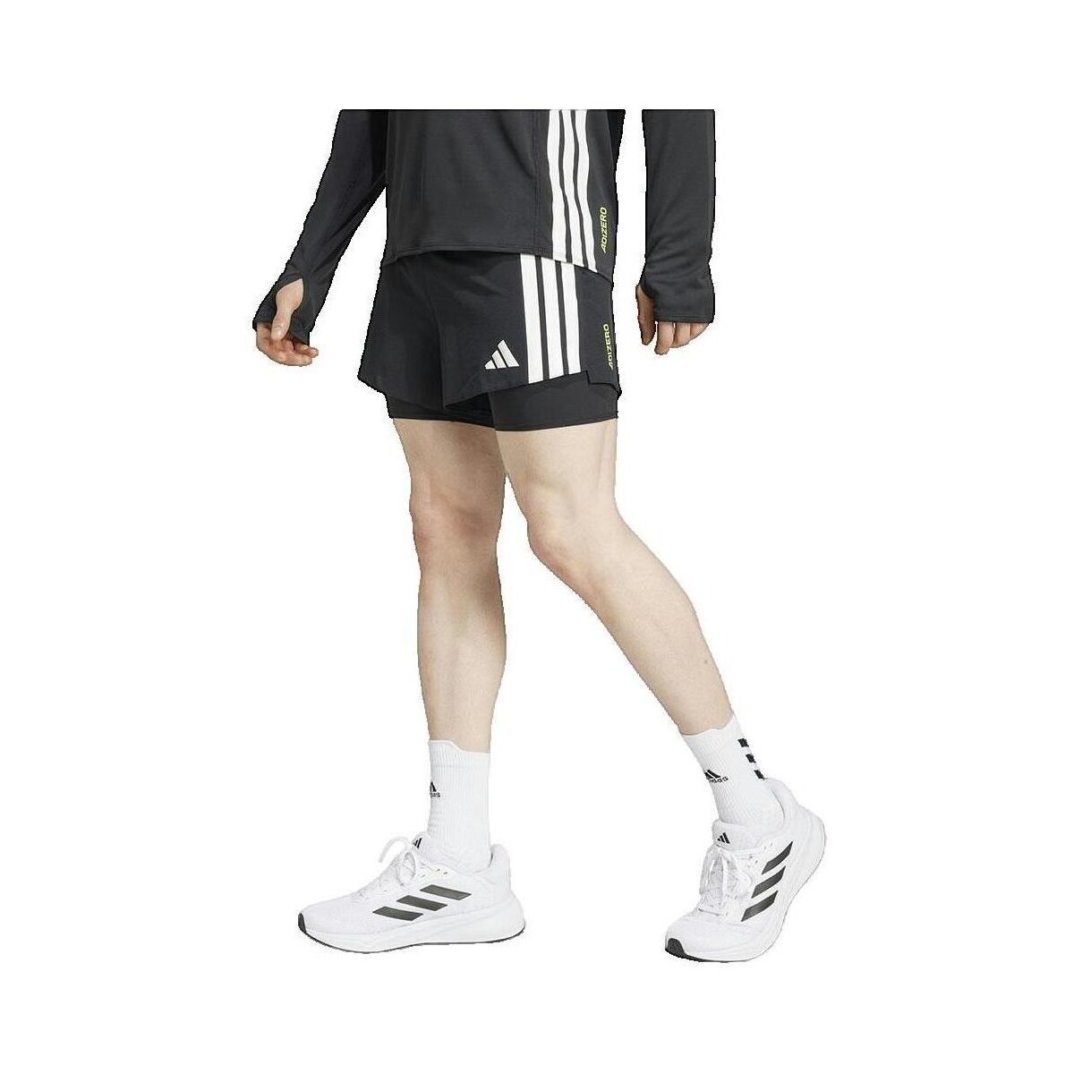 adidas  Short  Adizero Running 2 en 1  Černá