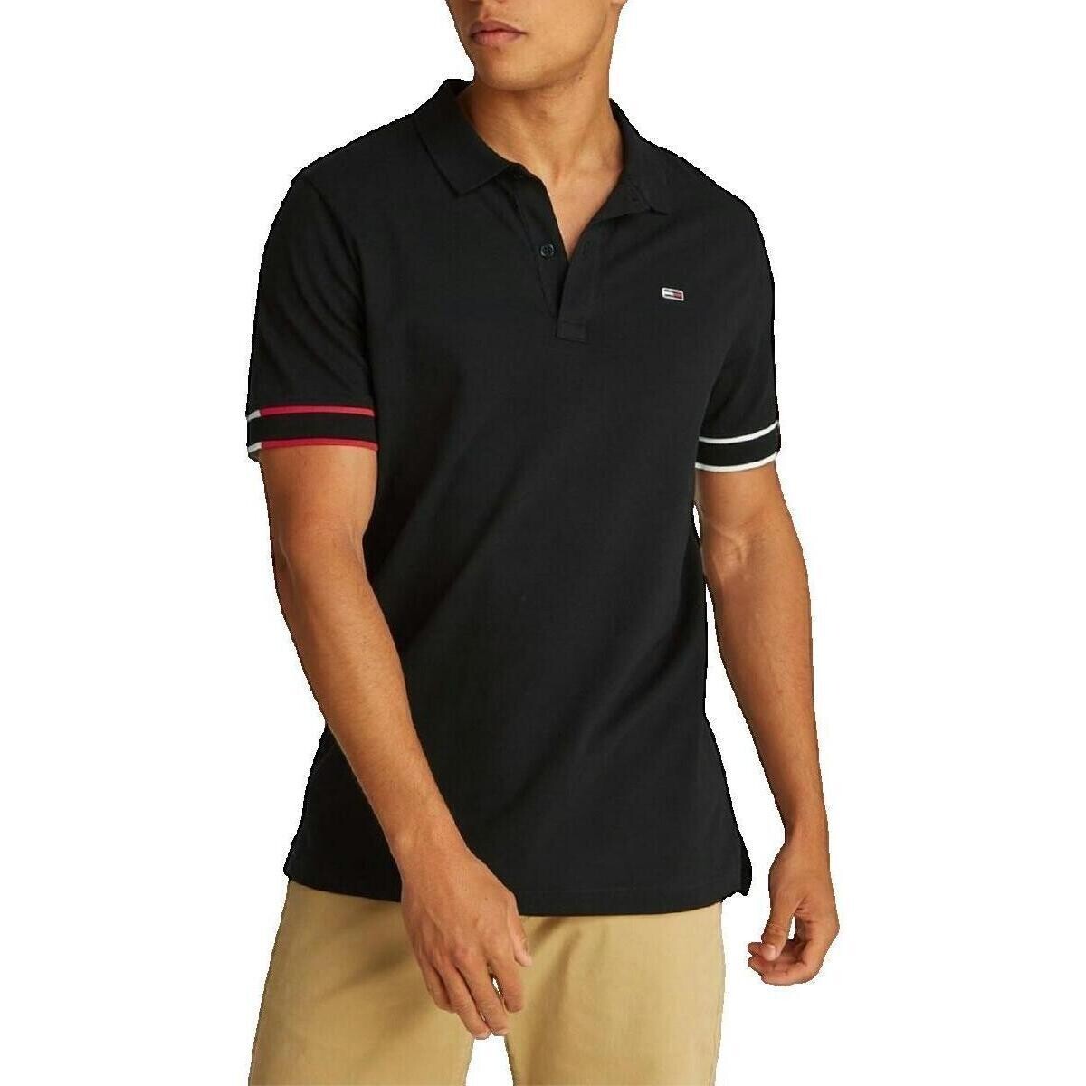 Tommy Hilfiger  Polo Tommy Hilfiger Slim manches courtes  Černá