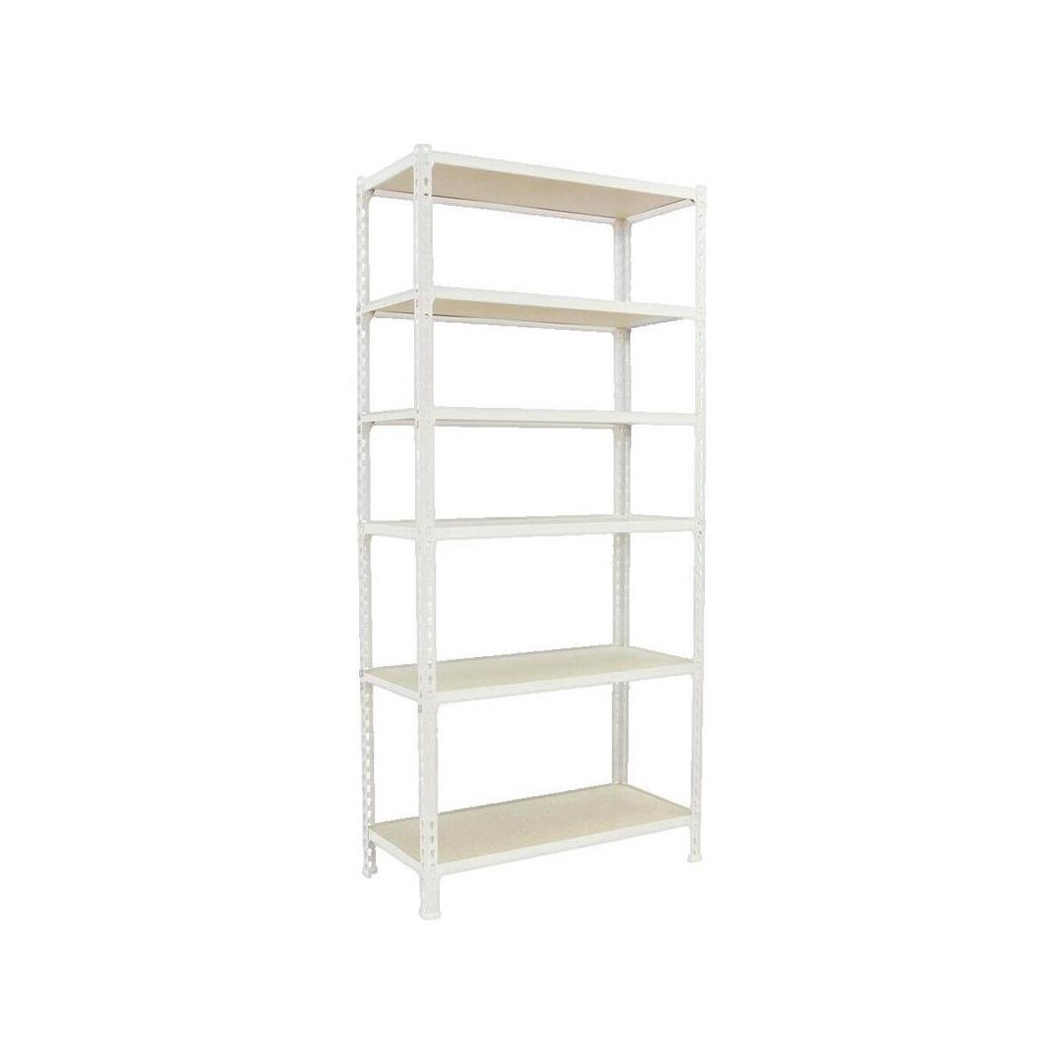 simonrack  Étagère  métal blanc 6 étagères bois  Bílá