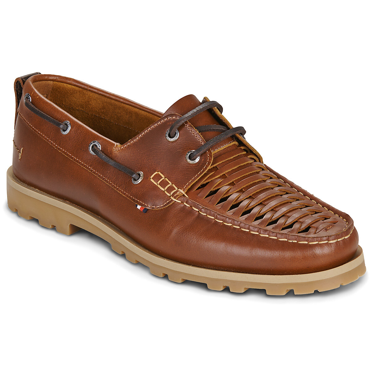 Tommy Hilfiger  HILFIGER BRAIDED LTH BOAT SHOE  Hnědá