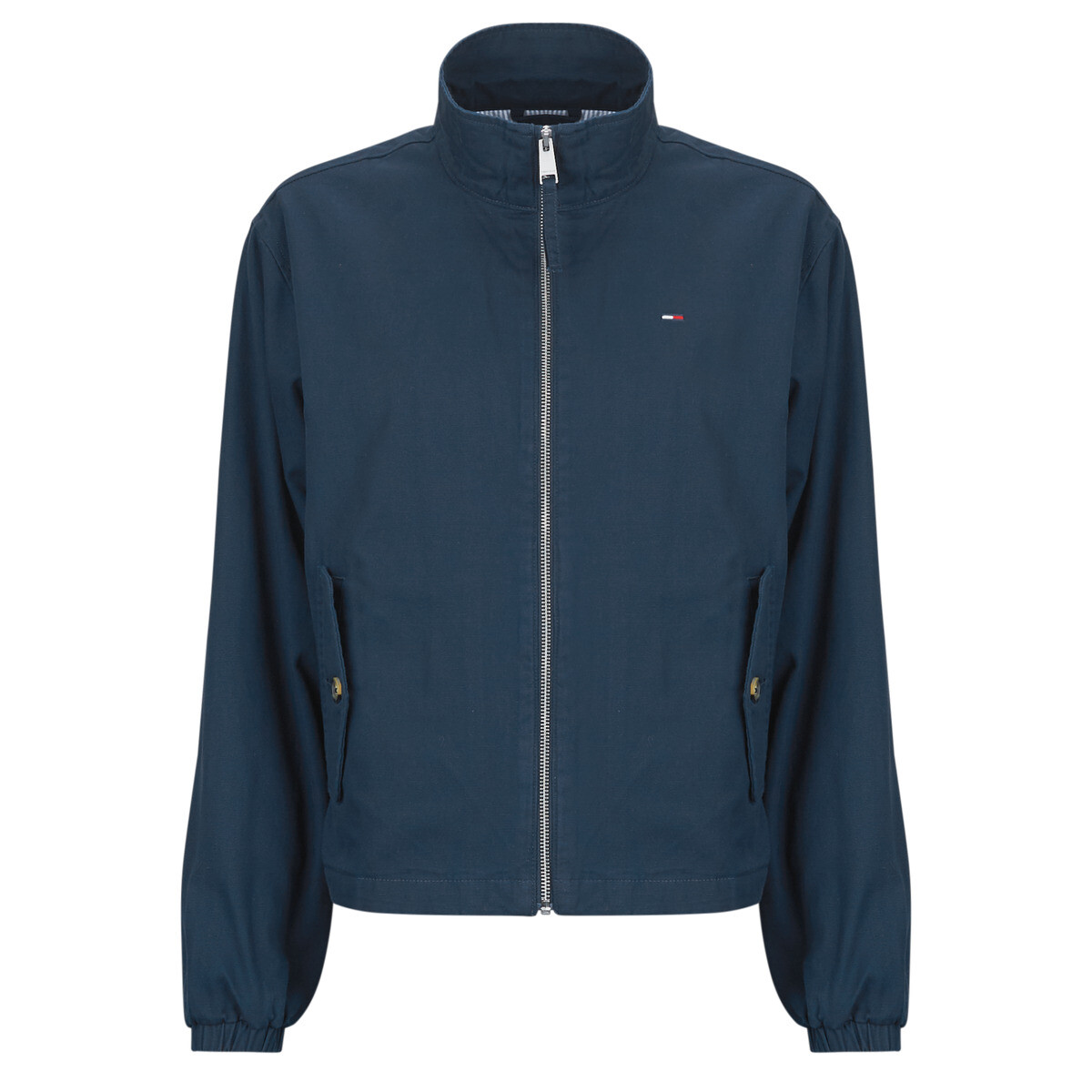 Tommy Jeans  TJW REG ZIP COTTON JACKET EXT  Tmavě modrá