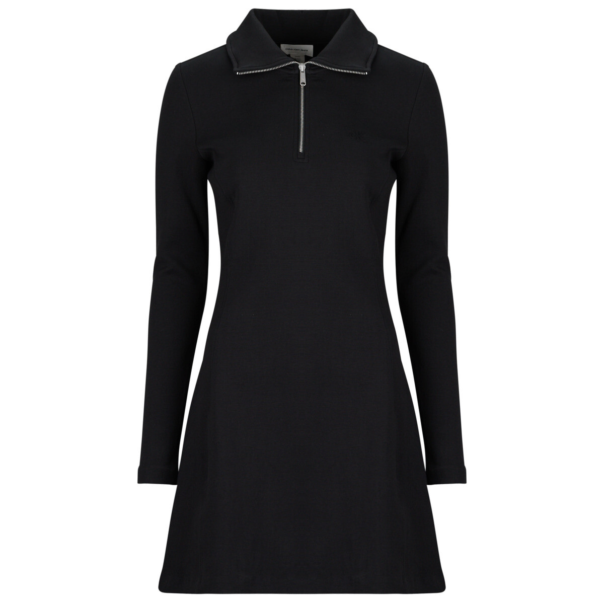 Calvin Klein Jeans  A- SCUBA FIT   FLARE HALF ZIP DR  Černá