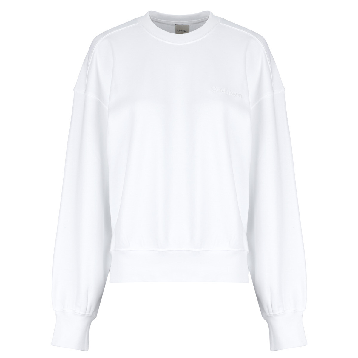 Calvin Klein Jeans  LS TERRY STANDARD LOGO CREWNK  Bílá