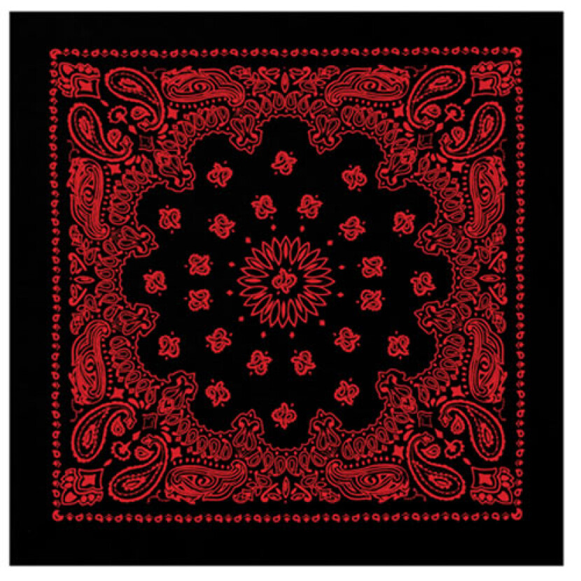 Šátek Bandana Trainmen - černý-červený