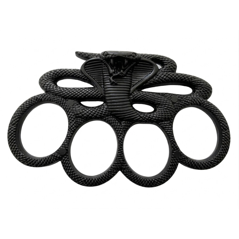 Boxer na ruku mosazný Snake - černý