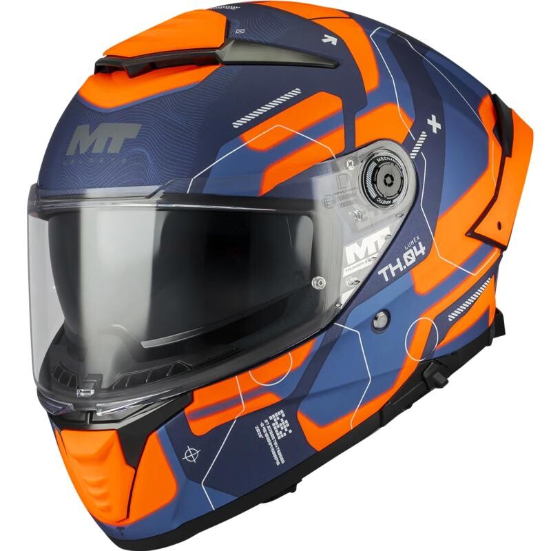 MT Helmets Integrální helma Thunder 4 SV Lumex C24 modro-oranžová