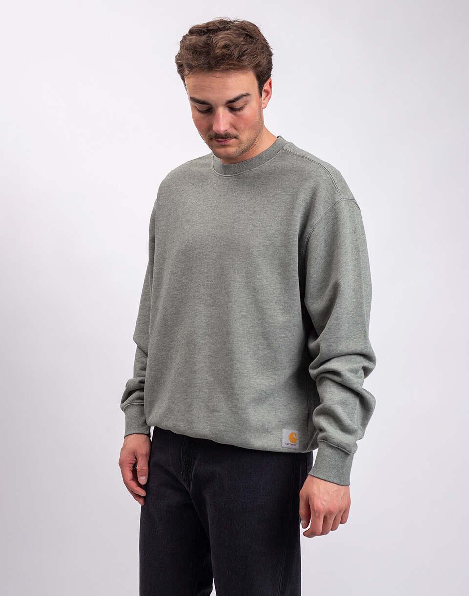 Carhartt WIP Caspian Sweat Shady Green Heather garment dyed M