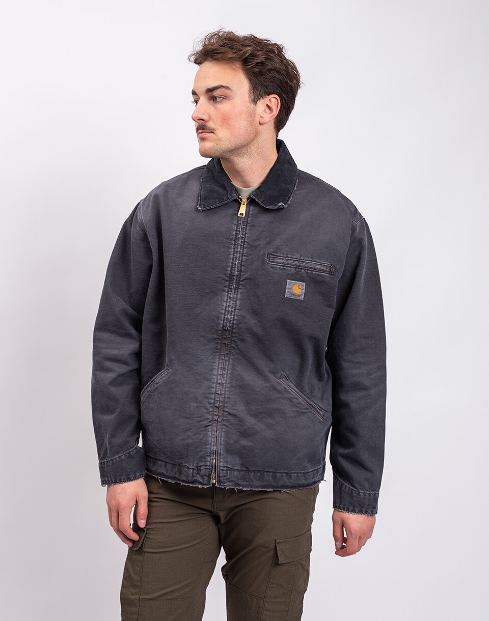 Carhartt WIP OG Detroit Jacket Black/Black destroy wash M