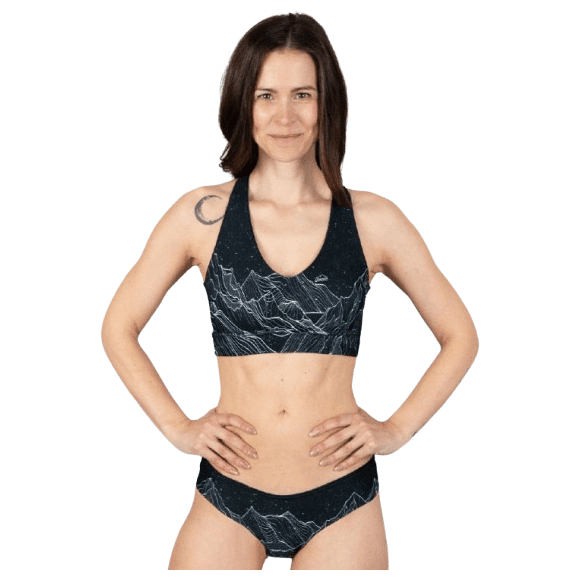 Sportovní podprsenka Drexiss Diamond Beach Black Velikost podprsenky: L / Barva: černá/bílá