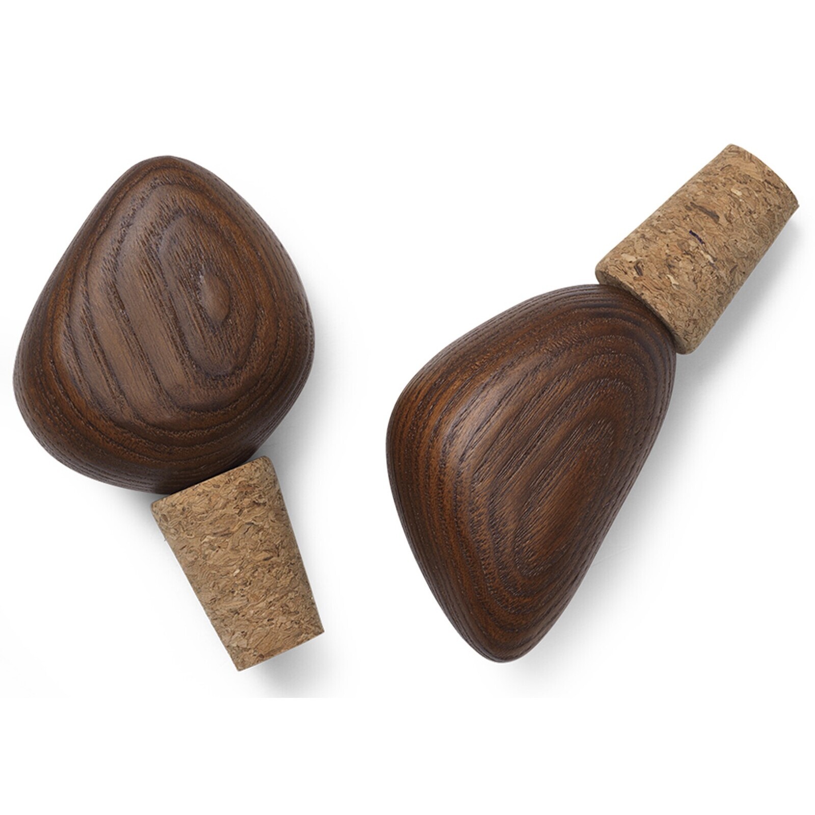 Uzávěr na víno CAIRN, sada 2 ks, hnědá, dřevo, ferm LIVING