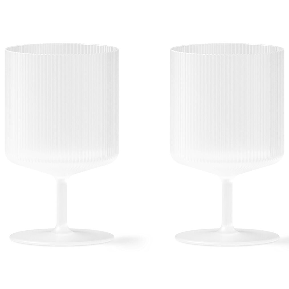Sklenice na víno RIPPLE 270 ml, sada 2 ks, bílá, ferm LIVING