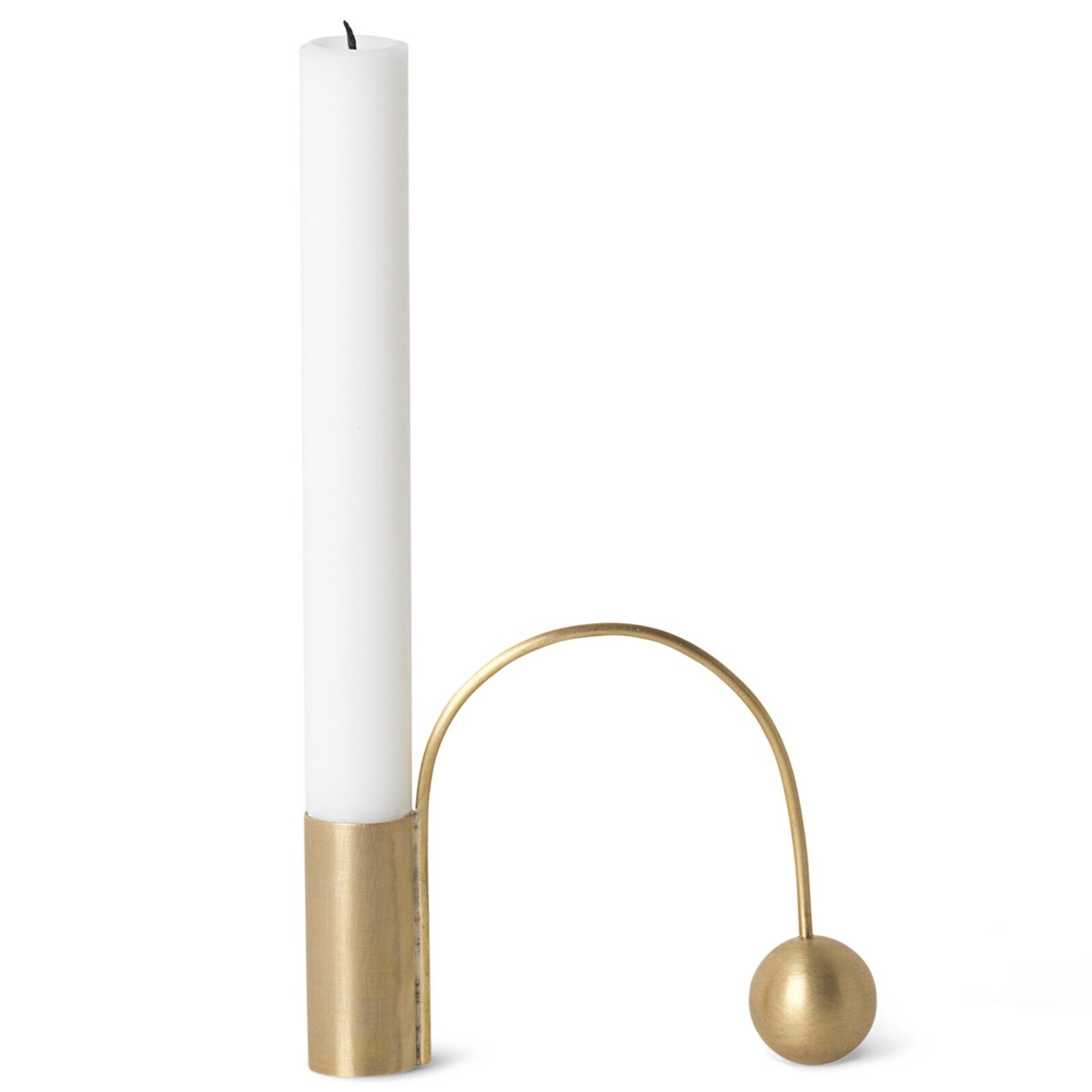 Svícen na kónickou svíčku BALANCE 11 cm, mosaz, ferm LIVING