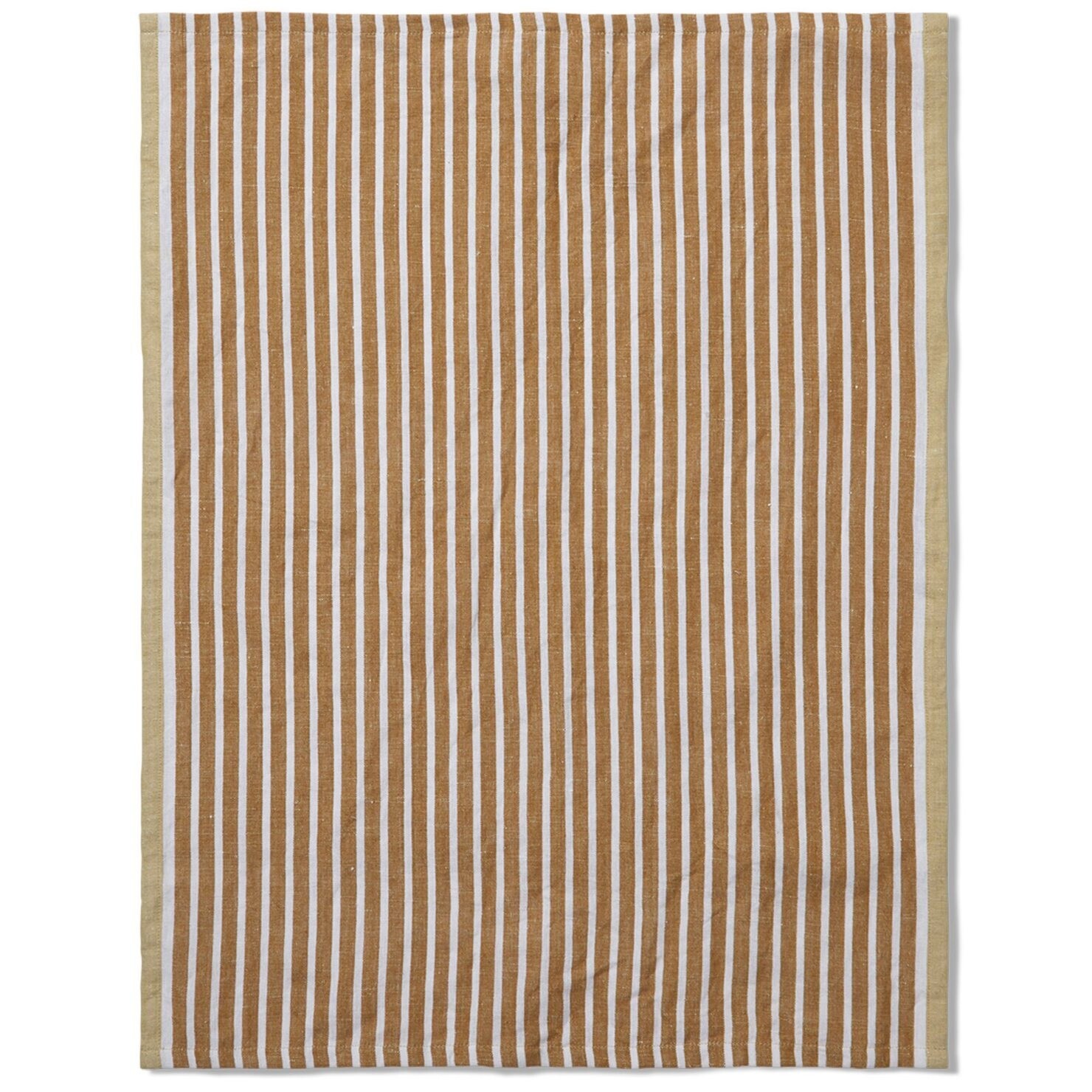 Utěrka HALE 50 x 70 cm, hnědá / stříbrná, bavlna / len, ferm LIVING